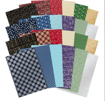 Festive Foiled Edge-to-Edge Cardstock Megabuy, 24 sheets